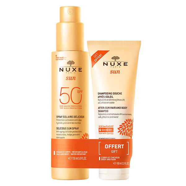 Sun Pack Spray Fondant SPF50 150ml + Shampoing Douche Après-Soleil 100ml