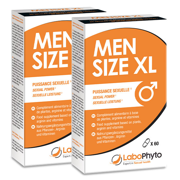 Mensize XL Taille Penis - cure taille du pénis - 60 gélules - Lot de 2