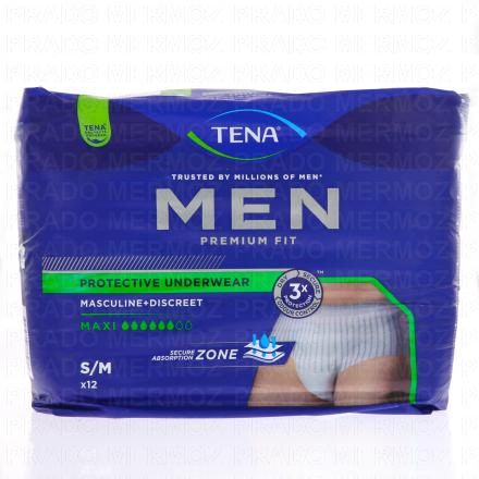 Men Sous-vêtement Absorbant Premium Maxi taille S/M X12