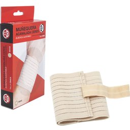 Attelle Poignet Ondulée Velcro Beige 1ut