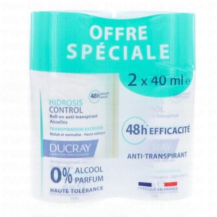 Hidrosis control - Roll on anti transpirant aisselles lot de 2x40ml