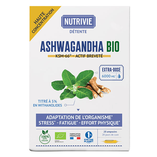 Ashwagandha Bio Ksm-66 - 6000 Mg - 20 ampoules x 10ml