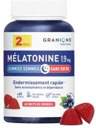 Mélatonine 1,9 mg 60 Gummies - Pot 60 gommes