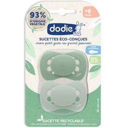 Chupetes Anatómicos Diseño Eco +6M Verde 2uds