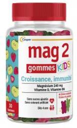 2 Kids Croissance et Immunité Magnésium 30 Gommes - Pot 30 gommes