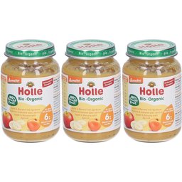 Pommes et bananes bio à l'abricot