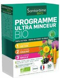 Programme Ultra Minceur Triple Action Perte de Poids Globale Bio 30 Ampoules - Boîte 30 Ampoules de 10 ml