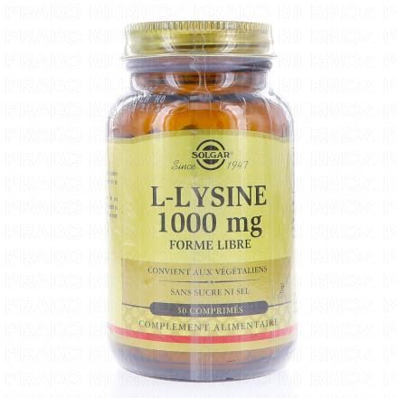 L lysine 1000 mg 50 comprimés