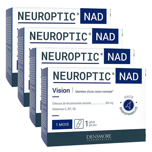 Neuroptic NAD - Lot de 4 - Maintien d'une vision normale - Nicotinamide riboside -  30 gélules