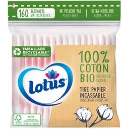 Coton-Tiges Coloris Assortis Bio 160uts