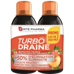 Forté Pharma Turbodraine Thé Vert-Pêche Duopack