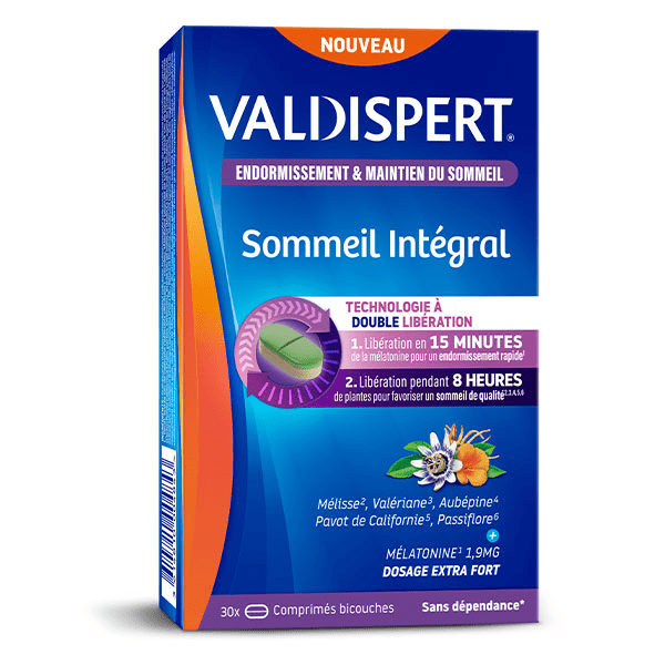 Mélatonine 1,9mg Sommeil Intégral Complément Alimentaire 30Comprimés