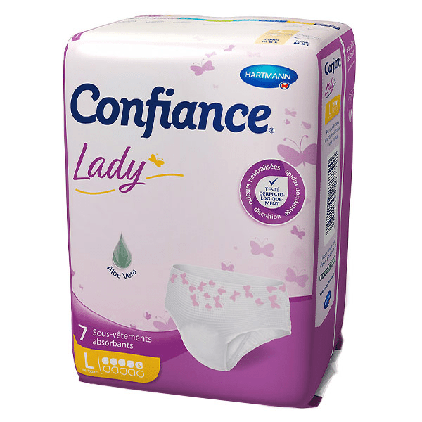 Confiance Lady Sous-Vêtements à l'Aloe Vera 5 Gouttes Taille L 7 unités