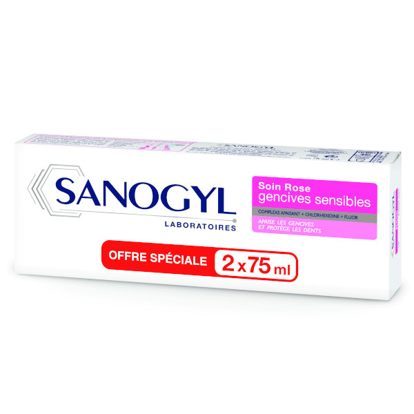 Dentifrice Rose Gencives Sensibles Lot de 2 x 75ml