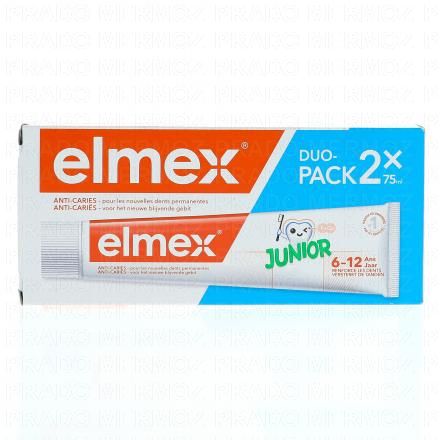 Dentifrice Anti-Caries Junior 6-12 ans lot de 2 tubes 75ml