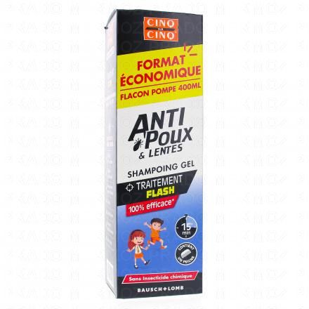 CINQ SUR CINQ Shampooing gel anti-poux et lentes flacon 400ml