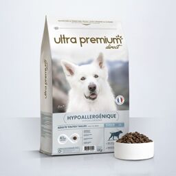 Croquettes Hypoallergéniques pour Chien au Poisson - Love & Care - sac de 12kg - Fabriquées en France