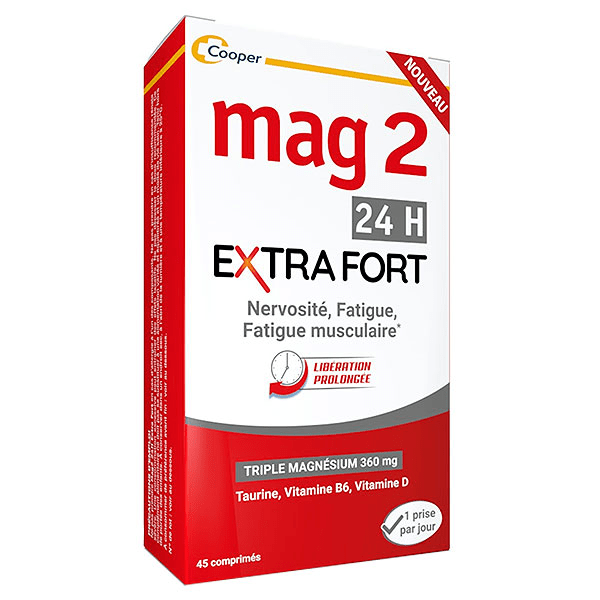 24H Extra Fort Magnésium Vitamine B6 Taurine 45 comprimés