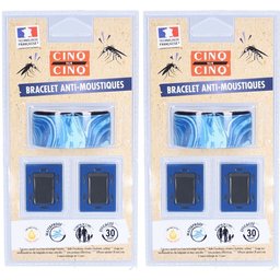 Cinq SUR Cinq Bracelet Anti-Moustiques Motif Bleu