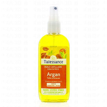 Huile de beauté capillaire à l'Argan flacon pompe 150ml