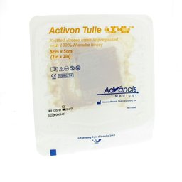 Advancis Pansement Gaze de Viscose imprégnée de 100% de Miel de Manuka 5cm x 5cm