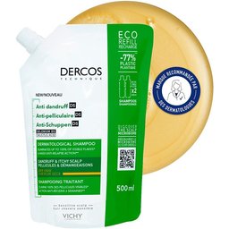 Dercos Ecorecharge Antipell DS shampooing traitant pellicules & démangeaisons chvx secs 500ml