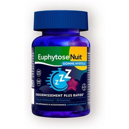 EuphytoseNuit® Gomme Myrtille Sommeil Mélatonine 30 Gommes