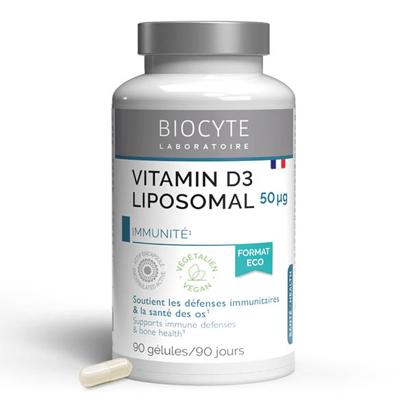 Vitamine D3 Liposomal - Immunité et Maintien des Os - 90 Gélules
