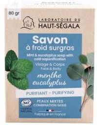 Savon à Froid Surgras Menthe-Eucalyptus Certifié Bio - Pain 80 g