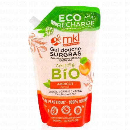 Gel douche abricot bio eco-recharge 900ml