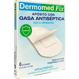Fix Pansement avec Gaze Antiseptique 7,5Cmx5cm 6 uts