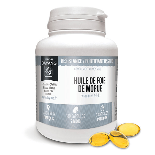 Huile de Foie de Morue 180 capsules