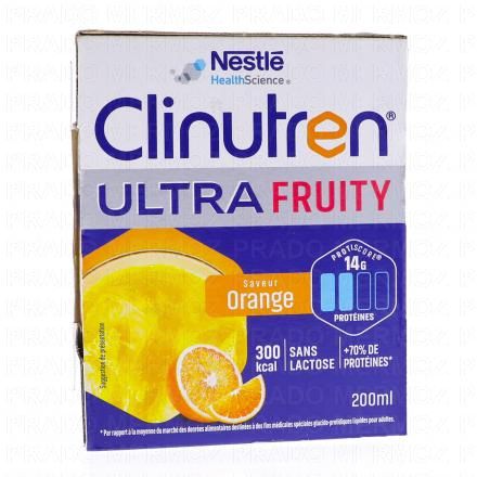Boisson Ultra Fruity brique 4x200ml saveur orange