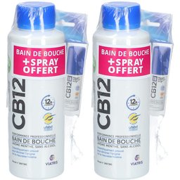 Cb12 Bain de bouche Menthe - Menthol sans alcool + Spray buccal