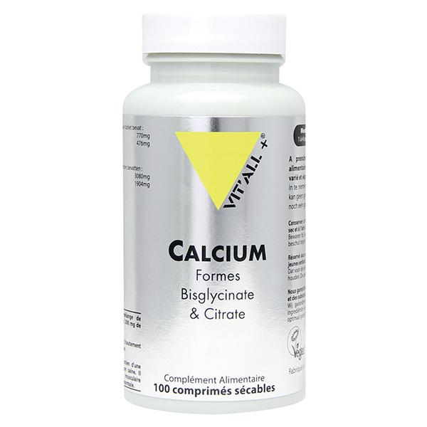 CALCIUM Formes Bisglycinate et Citrate 100 comprimés sécables