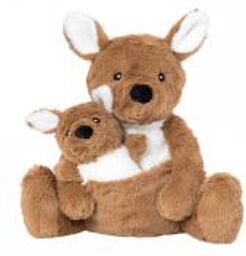 Care Peluche Chaud/Froid Jumpie le Kangourou et son Bébé - Carton 1 bouillotte