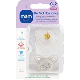 Perfect Naissance Sucette Silicone 0-2 Mois 2 Unités