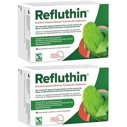 Refluthin® | Brûlures d’estomac et symptômes d’acidité gastrique tels que les remontées acides | Goût fruité