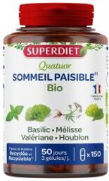 Quatuor Mélisse Sommeil Paisible Bio 150 Gélules - Boîte plastique 150 gélules