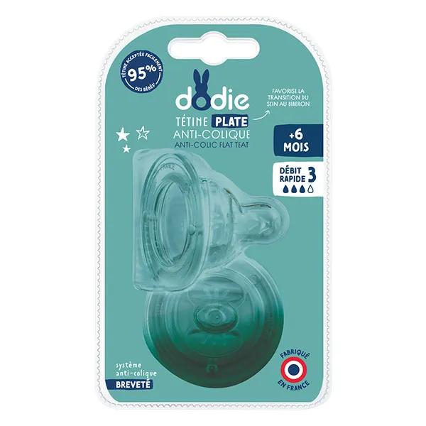 Tétine Sensation+ Plate Col large +6 mois Silicone Débit 3 Lot de 2