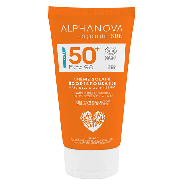 Organic Sun Crème Solaire Écoresponsable SPF50+ Bio 50ml