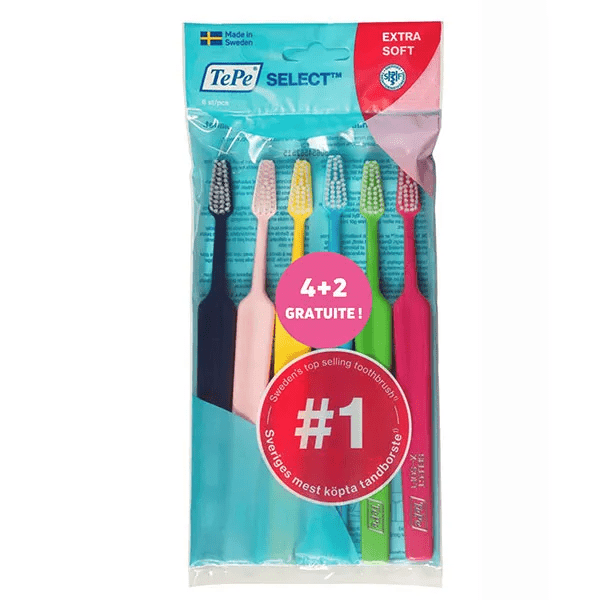 Brosses à dents Select Extra-souples Pack famille 4 + 2 gratuites