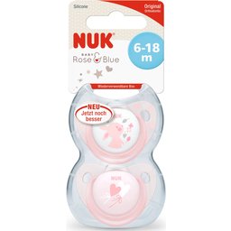 Nuk™ Baby Rose Sucette Tétine Silicone Sans anneau 2 u.