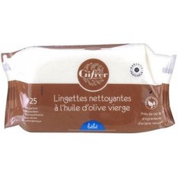 Bébé Lingettes Nettoyantes À L'Huile D'Olive Vierge 25 Lingettes