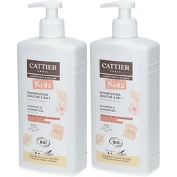 Cattier Kids Shampooing & Douche 2 en 1 Corps et cheveux - Fleur de guimauve Bio