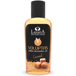 Voluptas Gel de Massage Comestible Caramel Effet Réchauffant 100ml
