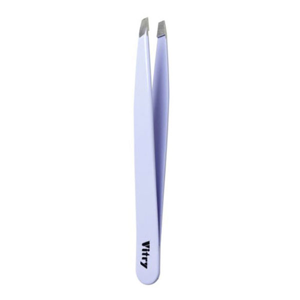 Pince À Épiler Professionnelle Mors Biais Inox Mauve Pâle