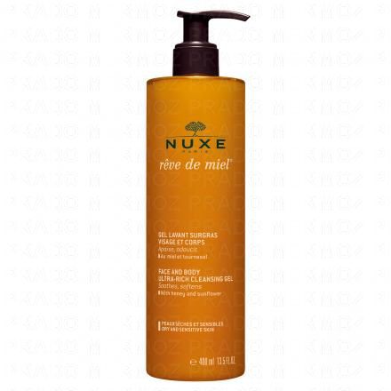 Rêve de miel gel lavant surgras visage corps flacon pompe 400ml