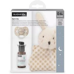 Set Nuit & Jour Lapin Sucette + Huile Massage + Dudu