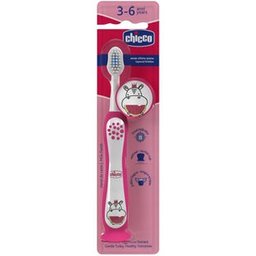 Cepillo Dental Hipopótamo Rosa Infantil 3-6A 1ud